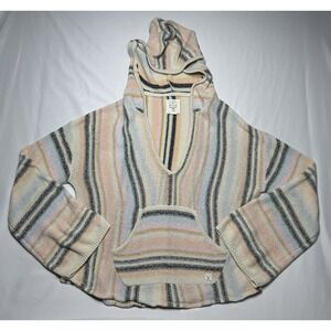 Billabong Baja Beach‎ Striped Hoodie Knit Sweater Women's Size M